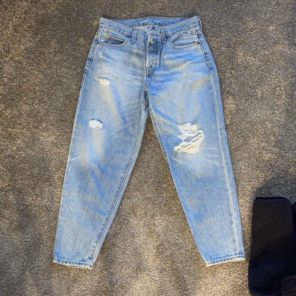 High rise light denim jeans
